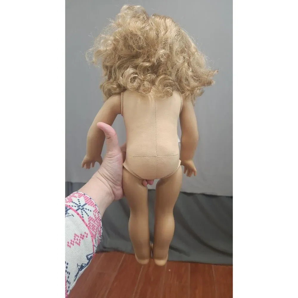 American Girl Doll Courtney Moore 18” Blonde Curly Hair Blue Eyes 80’s w/ Flaws